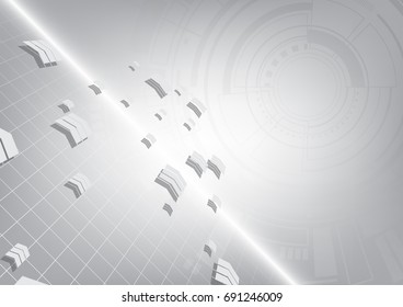 Arrow icons and grid and  horizon light
