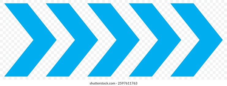 Arrow icons group. Set of black arrows symbols with blend effect. Chevron symbols. Vector isolated on Transparent background. EPS 10.
