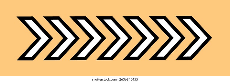 Arrow icons group. Set of black arrows symbols with blend effect. Chevron symbols. Vector isolated on white background. vector