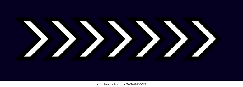 Arrow icons group. Set of black arrows symbols with blend effect. Chevron symbols. Vector isolated on white background. vector