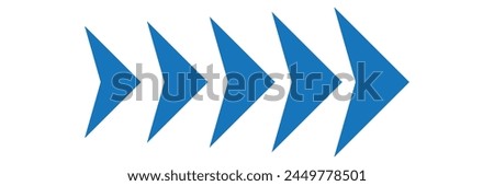 Arrow icons group. Set of black arrows symbols with blend effect. Chevron symbols. Vector isolated on white background