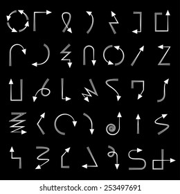 arrow icons,  hand drawn arrows