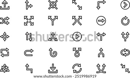 Arrow icons High-Quality Vector Icons Collection with Editable Stroke. Ideal for Professional and Creative Projects.