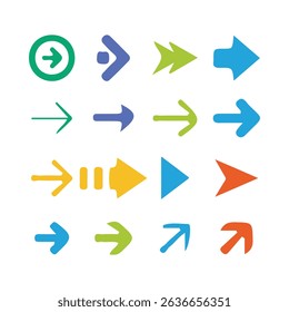 Arrow icons images set vector