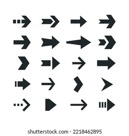 Arrow icons isolated. Set different arrows or web designs. Vector illustration