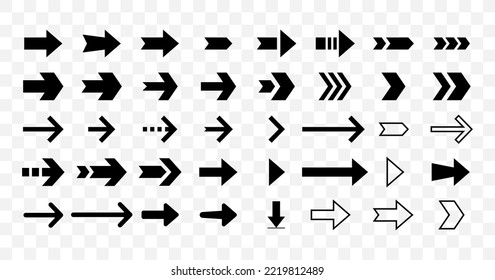 Arrow icons isolated. Set different arrows or web designs. Vector illustration