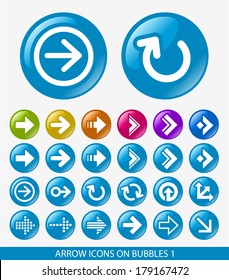 Arrow Icons on Bubble Icons 1.