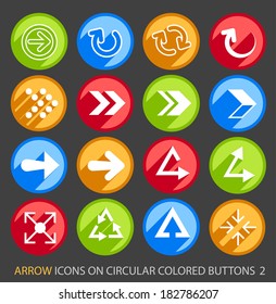 Arrow Icons on Circular Colored Buttons 2.