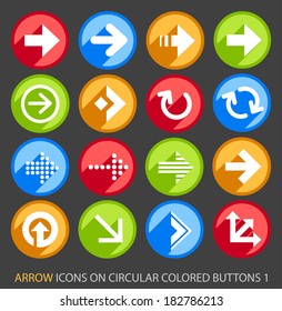 Arrow Icons on Circular Flat Icons 3.