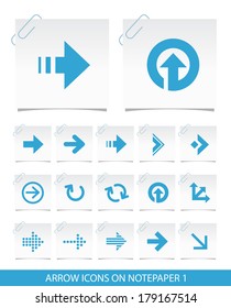 Arrow Icons on Notepaper 1.