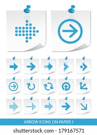 Arrow Icons on Notepaper 1.