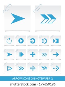 Arrow Icons on Notepaper 3.