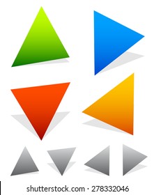 Arrow icons pointing up, down, left and right. Vector graphics.