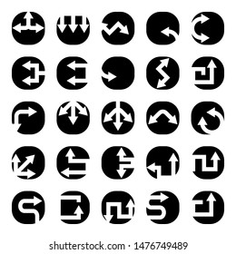 arrow icons in round buttons set