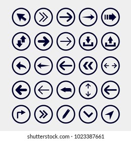 arrow icons set. 25 arrow set