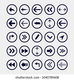 arrow icons set