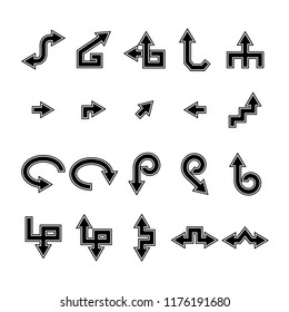 arrow icons set