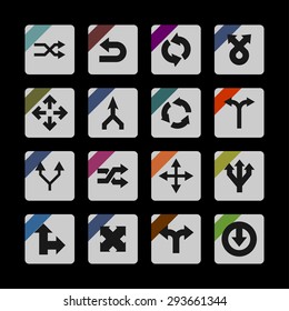 arrow icons set