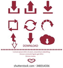 arrow icons set