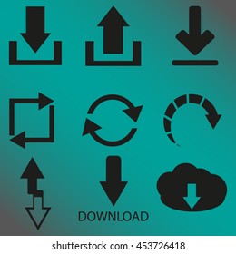 arrow icons set