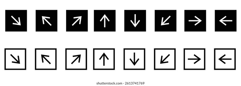 Arrow icons set. all side arrow set Arrow collection. Simple arrow big set. Vector illustration	