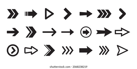 Arrow icons. Set of arrows. Vector collection.