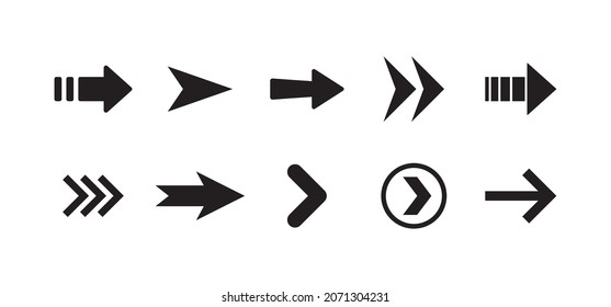 Arrow icons. Set of arrows. Vector collection.