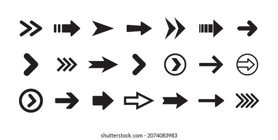 Arrow icons. Set of arrows. Vector collection.