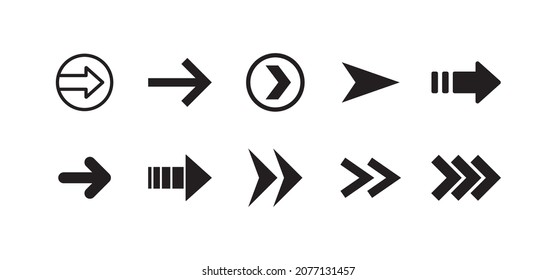 Arrow icons. Set of arrows. Vector collection.