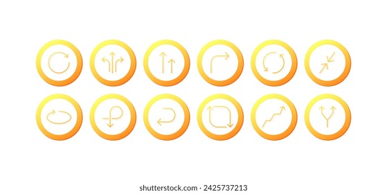 Conjunto de iconos de flecha. Colección de iconos de flechas diferentes. Estilo plano. Iconos vectoriales