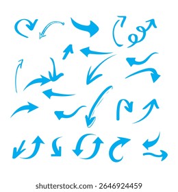 Arrow Icons set Collection with many type of Curved icon