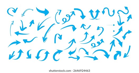 Arrow Icons set Collection with many type of Curved icon