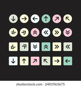 Arrow icons set. Arrow collection. Simple arrow big set. Vector illustration