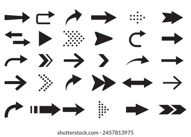 Arrow icons set. Arrow collection. Simple arrow big set. Vector illustration