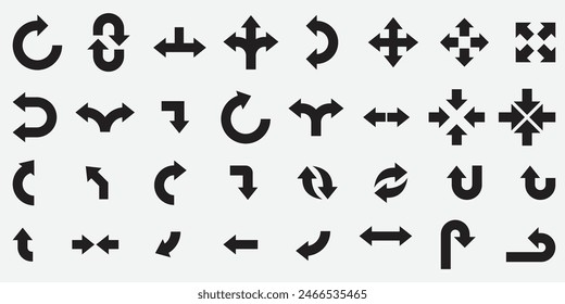 Arrow icons set. Arrow collection. Simple arrow big set. Vector illustration