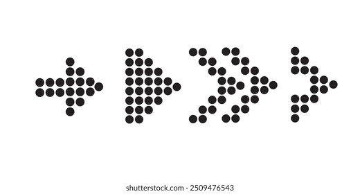 Conjunto de iconos de flecha. Flecha colección. Conjunto grande de flecha simple. Ilustración vectorial