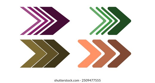 Conjunto de iconos de flecha. Flecha colección. Conjunto grande de flecha simple. Ilustración vectorial