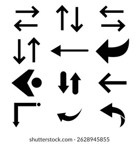 Arrow icons set. Arrow collection. Simple arrow big set.Black arrow vector icon pack. 