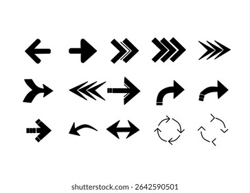 Arrow icons set. Arrow collection. Simple arrow big set. Vector illustration