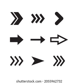 Arrow icons set. Collection of vector arrows. Simple vectors.