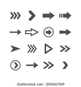 Arrow icons set. Collection of vector arrows. Simple vectors.