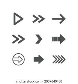 Arrow icons set. Collection of vector arrows. Simple vectors.