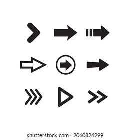 Conjunto de iconos de flecha. Colección de flechas vectoriales. Vectores simples.