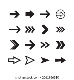 Arrow icons set. Collection of vector arrows. Simple vectors.