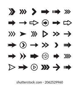 Arrow icons set. Collection of vector arrows. Simple vectors.