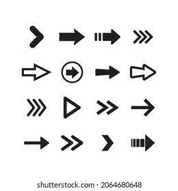 Arrow icons set. Collection of vector arrows. Simple vectors.