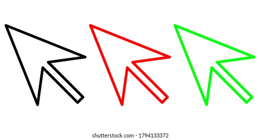 Iconos de flecha. Conjunto de iconos de flechas de color. Conjunto de vectores de flechas.