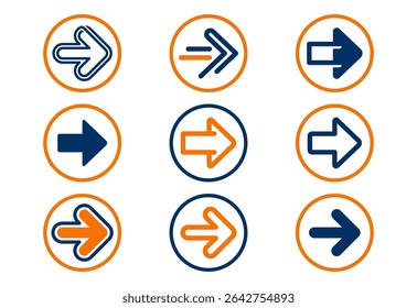 Arrow icons set design, Arrow sign symbol