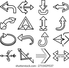 Pfeilsymbole Richtung festlegen Navigation und Zeigersymbole