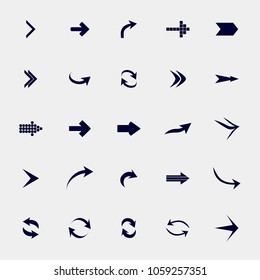 arrow icons set, direction, repeat icons